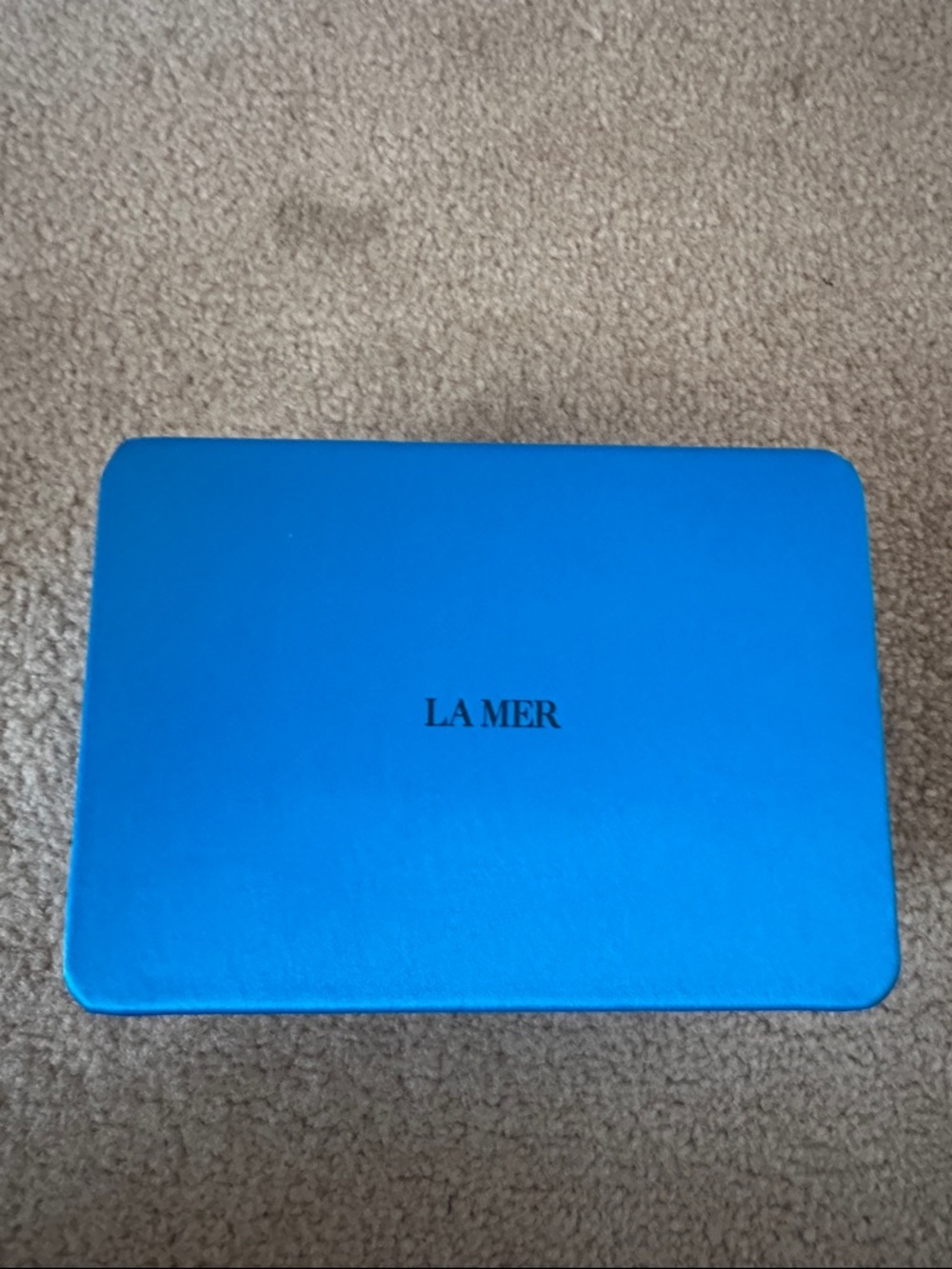 La Mer Bright Blue Rectangular Tin